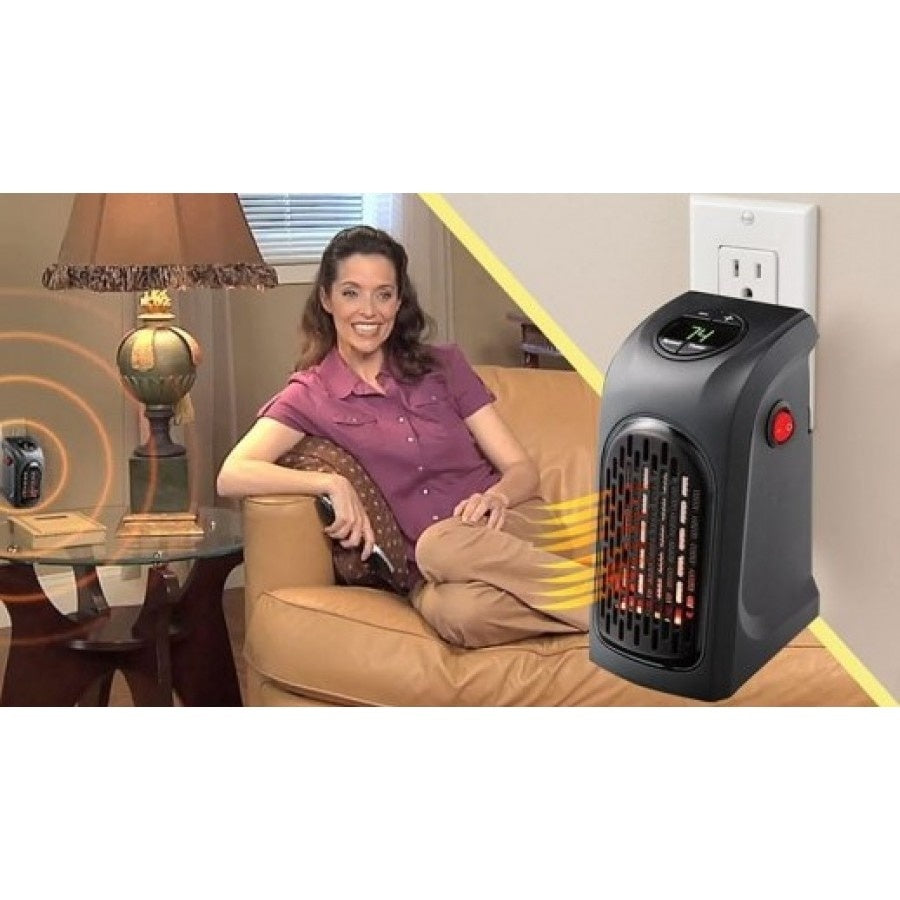 Mini aeroterma portabila FOXMAG24® pentru priza, ergonomica, cu afisaj digital, 400 W