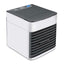 Mini aparat de aer conditionat, portabil, cu 3 functii de racire, lumina ambientala, cu apa sau gheata, din plastic, gri/alb
