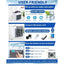 Mini aparat de aer conditionat, portabil, cu 3 functii de racire, lumina ambientala, cu apa sau gheata, din plastic, gri/alb