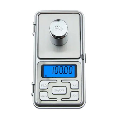 Mini cantar electronic pentru bijuterii, cu afisaj LCD, functionare pe baterii, argintiu