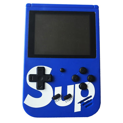 Mini consola SUP Game Box, 400 jocuri ale copilariei, ecran LCD, cablu AV pentru conectare la TV, Albastru® RIF REFCO