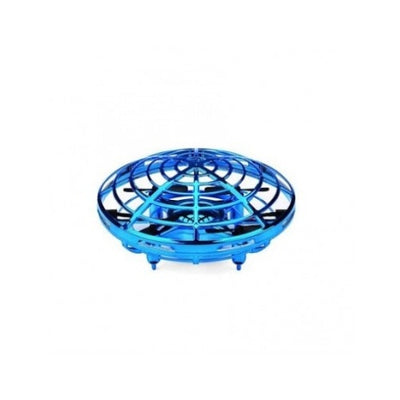 Mini drona OZN cu inductie si lumini LED, albastru