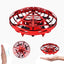 Mini drona OZN disc zburator interactiv, 3 senzori infrarosu, lumina LED, rosu