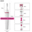 Mini epilator 5 in 1, fara fir, multifunctional, lame din inox, capete lavabile, functionare pe baterii, din ABS, alb