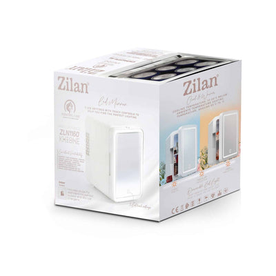 Mini frigider alb cu LED, capacitate 4L, putere 36W, racire semicongelare