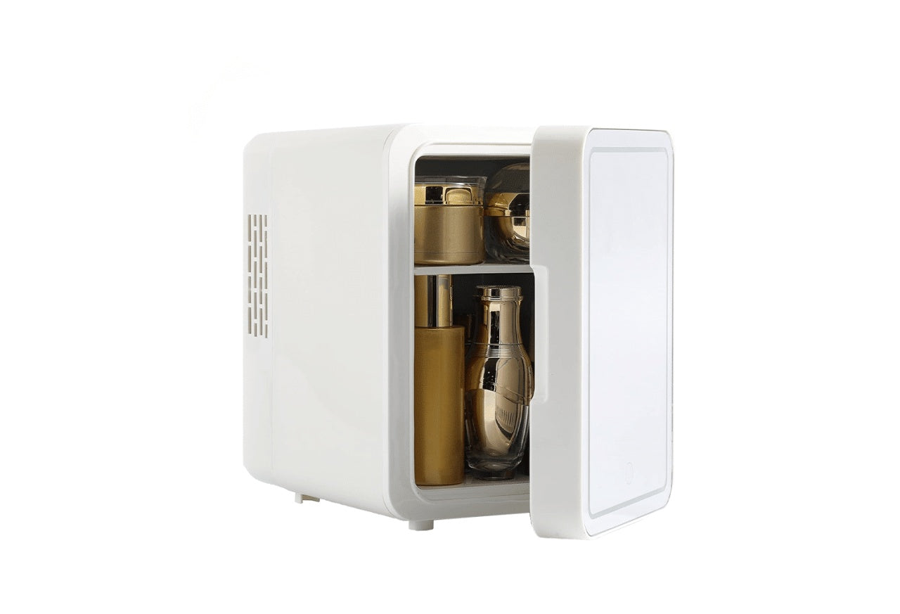 Mini frigider alb cu LED, capacitate 4L, putere 36W, racire semicongelare
