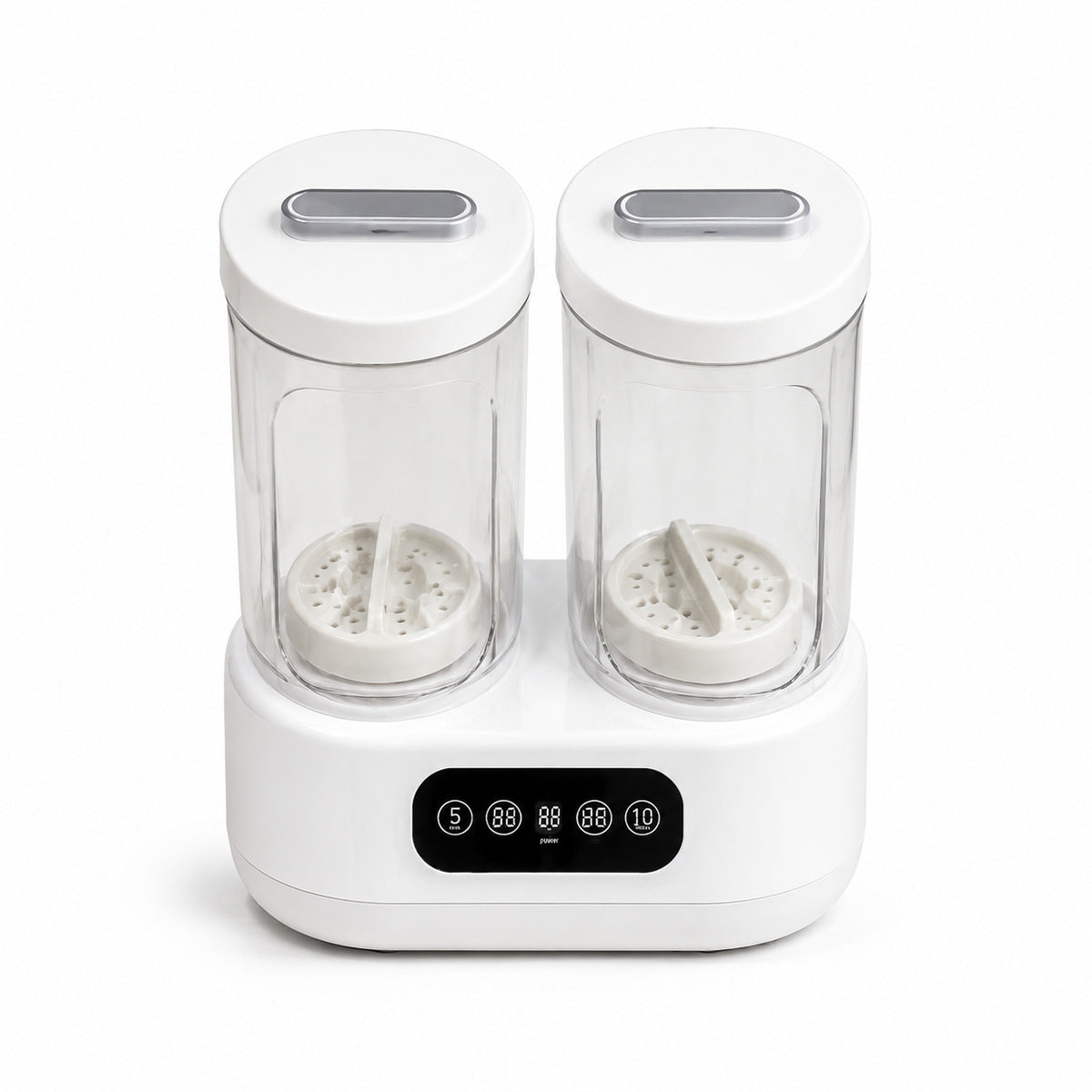 Mini Mașină de Spălat Portabilă cu 2 Cuve, Display Digital, Alb – imagine principală