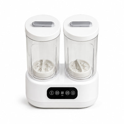 Mini Mașină de Spălat Portabilă cu 2 Cuve, Display Digital, Alb – imagine principală