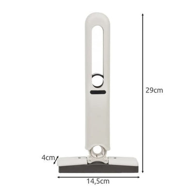 Mini mop portabil, dimensiuni 29 x 14, 5 x 4 cm, cu sistem de auto-stoarcere, stergere usoara multisuprafete / geamuri, din ABS, alb