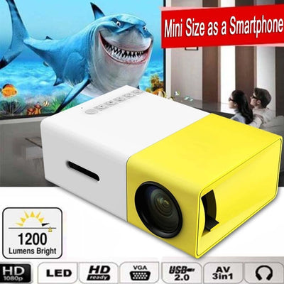Mini proiector portabil FOXMAG24®, cu telecomanda si HDMI