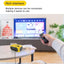 Mini proiector, portabil, HD, conectivitate HDMI, USB, control de la distanta cu telecomanda, sunet surround 360 de grade, galben
