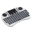 Mini-tastatura Bluetooth, pentru Android Smart, cu touchpad integrat, cu tasta pentru e-mail si control volum, alb