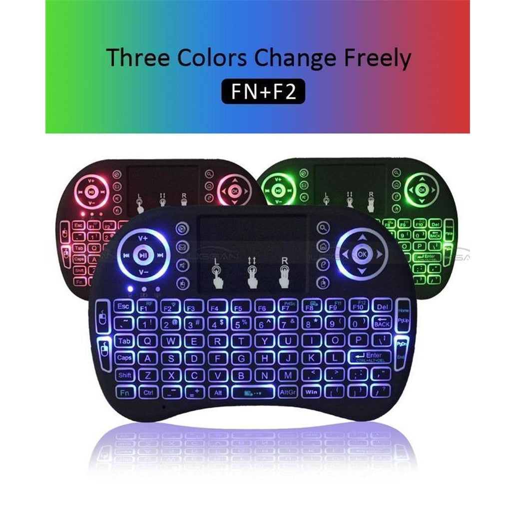 Mini Tastatura Mouse FOXMAG24® , iluminata i, 2.4G Wireless Keyboard cu mouse tip touchpad pentru Android Smart ,TV BOX, Console si calculator