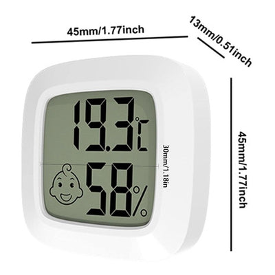 Mini termometru si higrometru digital, cu afisaj LCD, pentru temperatura si umiditatea din interior 4.5x4.5 cm