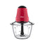 Mini tocator 200W cu bol din sticla 1L, rosu, cutite inox