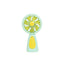 Mini venitlator de mana, cu incarcare USB, buton ON/OFF, din ABS, dimensiuni 17cm X 9, 5cm, verde