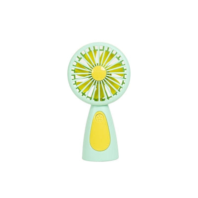 Mini venitlator de mana, cu incarcare USB, buton ON/OFF, din ABS, dimensiuni 17cm X 9, 5cm, verde