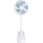 Mini ventilator, cu clips pentru prindere, cu cap pliabil, oscilant, incarcare USB, buton ON/OFF, alb