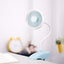 Mini ventilator, cu clips pentru prindere, cu cap pliabil, oscilant, incarcare USB, buton ON/OFF, alb