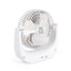 Mini ventilator de masa, portabil, putere 5W, din ABS, cu unghi reglabil, incarcare USB, alb