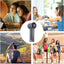 Mini ventilator portabil, cu 3 trepte de viteza, maner ergonomic, afisaj LCD, incarcare USB rapida, gri antracit