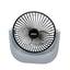 Mini ventilator portabil, de masa, reincarcabil USB, cu 3 trepte de viteza, negru/alb