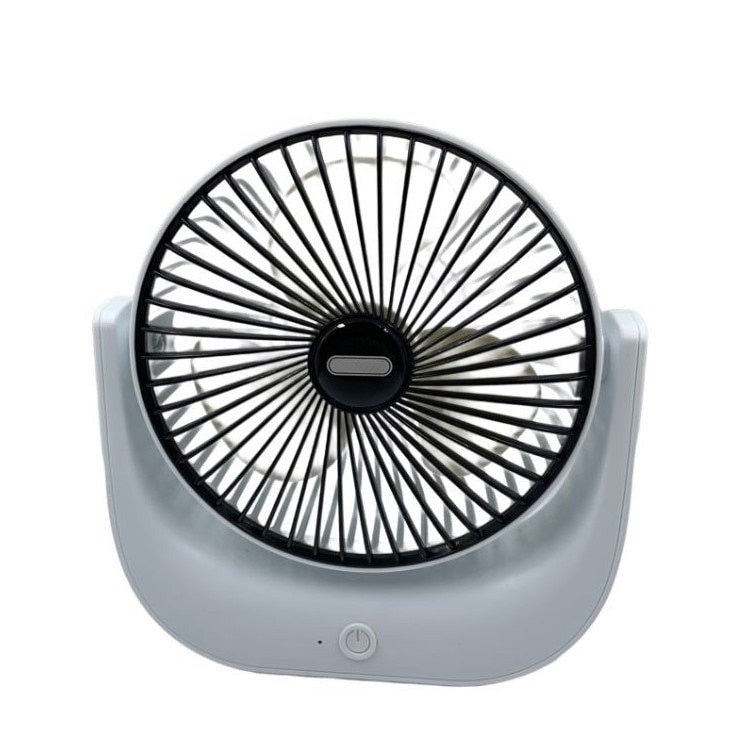 Mini ventilator portabil, de masa, reincarcabil USB, cu 3 trepte de viteza, negru/alb