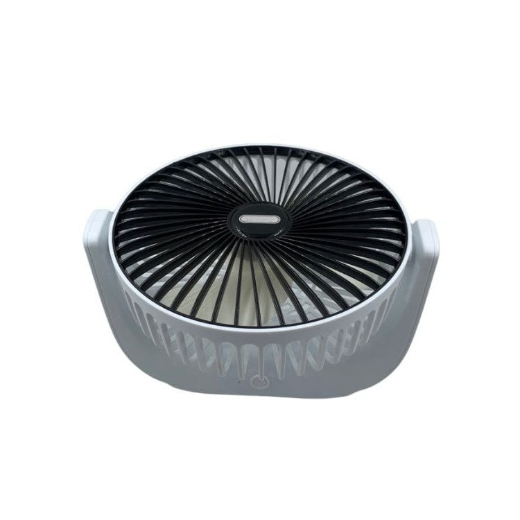 Mini ventilator portabil, de masa, reincarcabil USB, cu 3 trepte de viteza, negru/alb