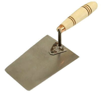 Mistrie inox 170mm cu maner lemn pentru intindere mortar si adezivi
