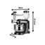 Mixer, blender si masina de tocat, 1400W, 6+1 viteze, castron inox 5.5l, borcan sticla 1.5l