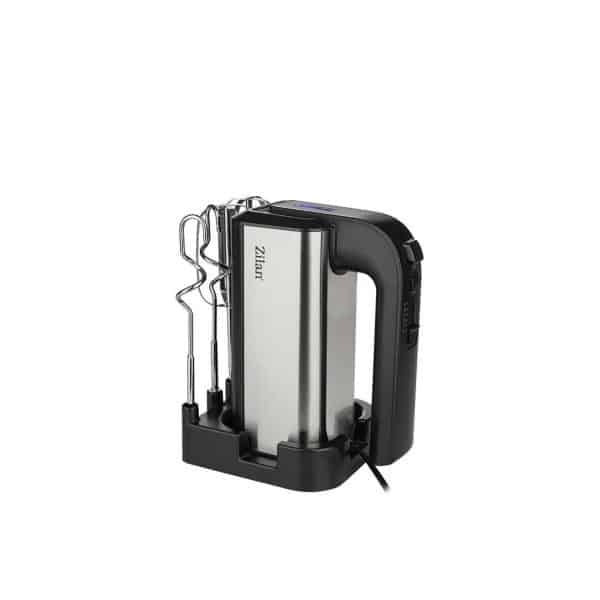 Mixer de mana inox 500W, 5 viteze reglabile, functie Turbo, protectie supraincalzire