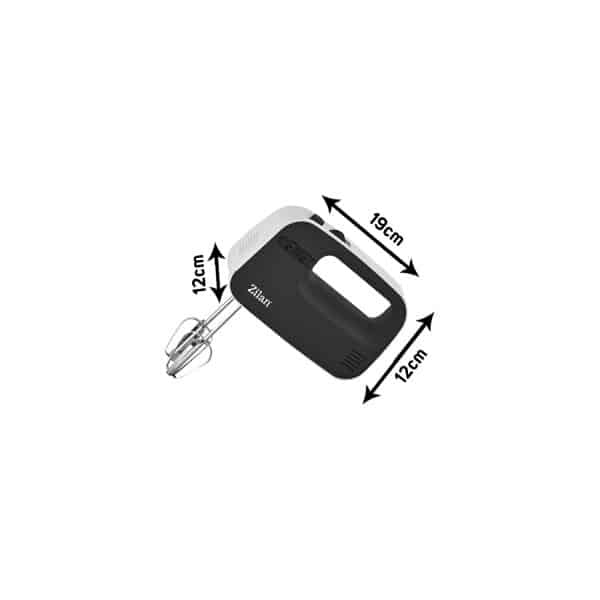 Mixer de mana negru, 3 viteze, putere 300W, compact si usor de folosit