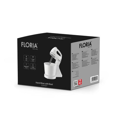 Mixer de masa cu bol plastic, 7 viteze, 150W, capacitate 2L, alb
