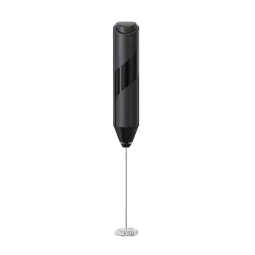Mixer vertical pentru spuma de lapte, electric, ideal pentru cappuccino, caffe latte, ciocolata calda, negru