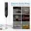 Mixer vertical pentru spuma de lapte, electric, ideal pentru cappuccino, caffe latte, ciocolata calda, negru