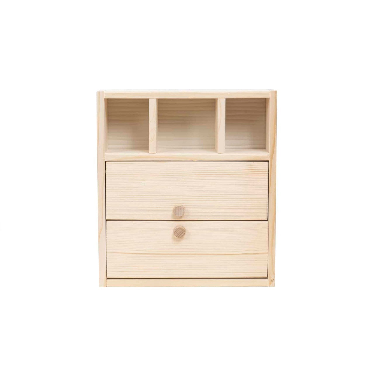 Mobila dormitor din lemn naturala pentru papusi, set complet