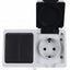 Modul priza si intrerupator dublu, 10A, 250V, IP54, putere maxima 3680W