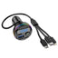 Modulator cu incarcator auto, MP3 player, port USB Fast Charge, Type C, 20W, bluetooth, 3 mufe de incarcare, negru