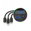Modulator cu incarcator auto, MP3 player, port USB Fast Charge, Type C, 20W, bluetooth, 3 mufe de incarcare, negru