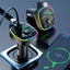 Modulator FM auto, Incarcator Auto Tip C / USB 3.1A, microSD, microfon handsfree, bluetooth, afisarea voltaj baterie, lumini LED, negru