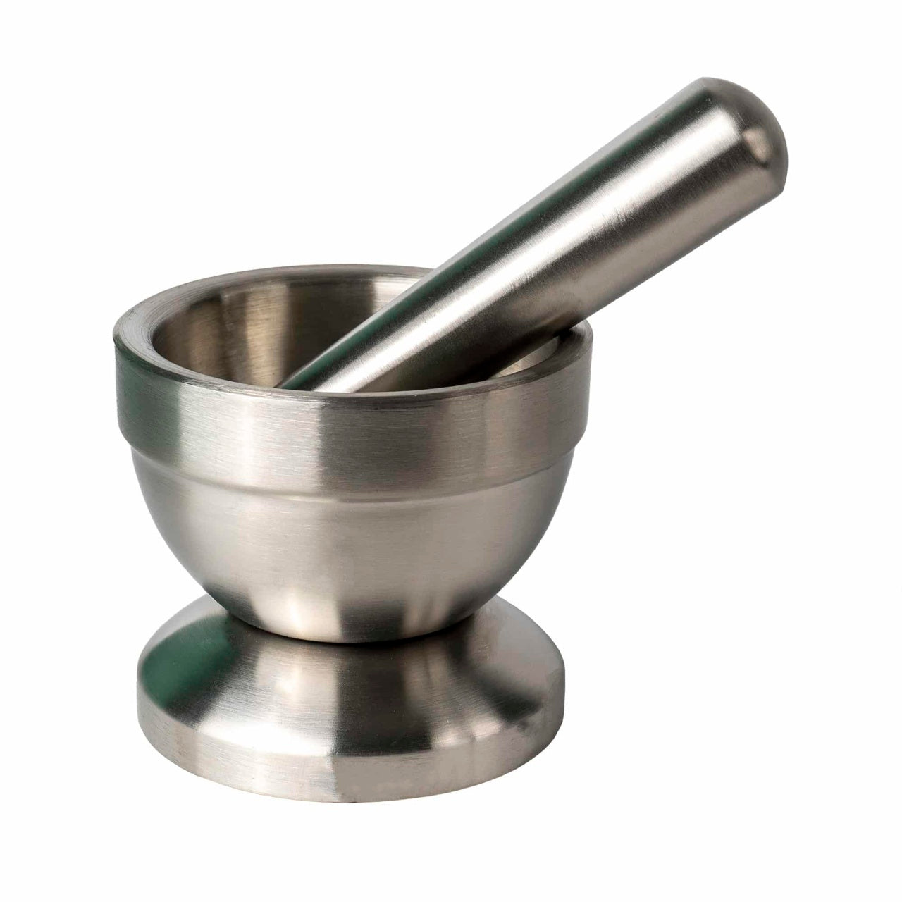 Mojar cu pistil din inox, diametru 10 cm, suport antialunecare