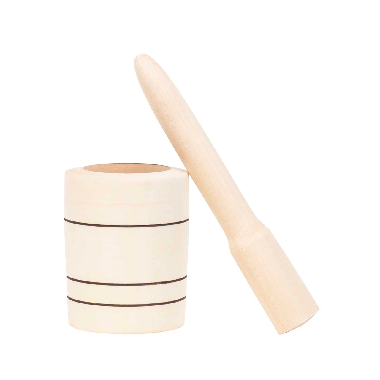 Mojar din lemn de fag, diametru 7 cm, inaltime 8.5 cm
