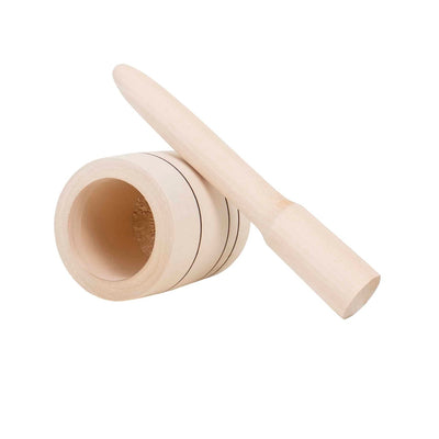 Mojar din lemn de fag, diametru 7 cm, inaltime 8.5 cm