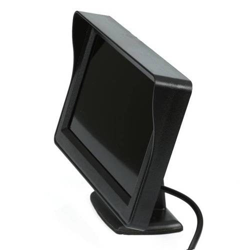 Monitor auto, cu ecran antireflex, dimensiuni 15X14X5 cm, pornire automata, intrare dubla, negru