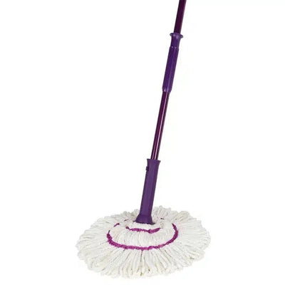 Mop Click-Click microfibra cu coada metalica 130 cm, sistem stoarcere usor