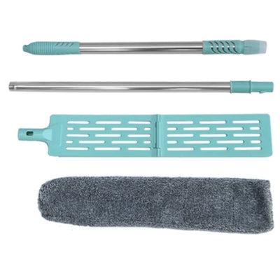 Mop flexibil, dimensiuni 97-133 cm, cu maner extensibil, din metal si microfibra, gri