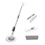 Mop multifunctional, matura, spala si pulverizeaza, include cap de mop si mop rotativ, cap de mop si mop plat si curatator geamuri cu mop si racleta cauciuc, alb