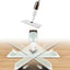 Mop multifunctional, matura, spala si pulverizeaza, include cap de mop si mop rotativ, cap de mop si mop plat si curatator geamuri cu mop si racleta cauciuc, alb