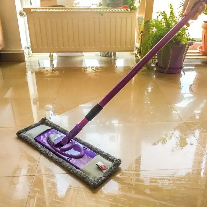 Mop plat cu microfibra si coada telescopica, 150 cm, pentru orice suprafata