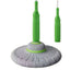 Mop profesional cu cap rotativ 360°, din microfibra, usor de folosit, maner ergonomic, stoarcere rapida, verde
